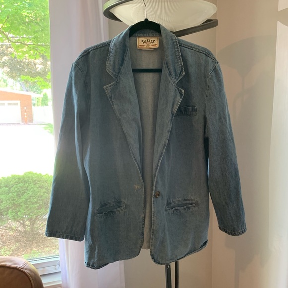 Denim Boxy/Oversized Overcoat - Picture 4 of 5
